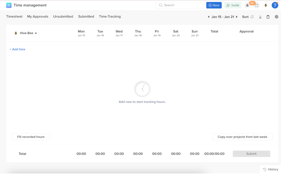 Time page in Hive